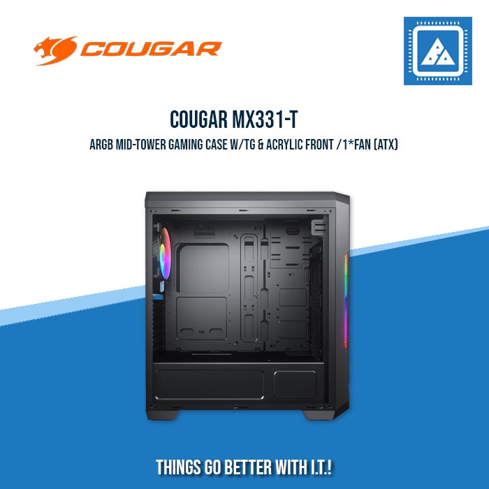 COUGAR CASE MX331-T / MID TOWER / Mini ITX / Micro ATX / ATX MOTHERBOARD TYPE TEMPERED GLASS COUGAR CASE MX331-T / MID TOWER / Mini ITX / Micro ATX / ATX MOTHERBOARD TYPE TEMPERED GLASS